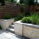 Waterwall feature with Ivory quartz cladding in W4 garden