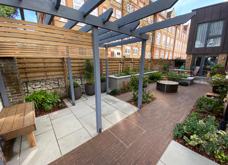 A landscape design project for an L-shaped front garden in Highbury, London N5.