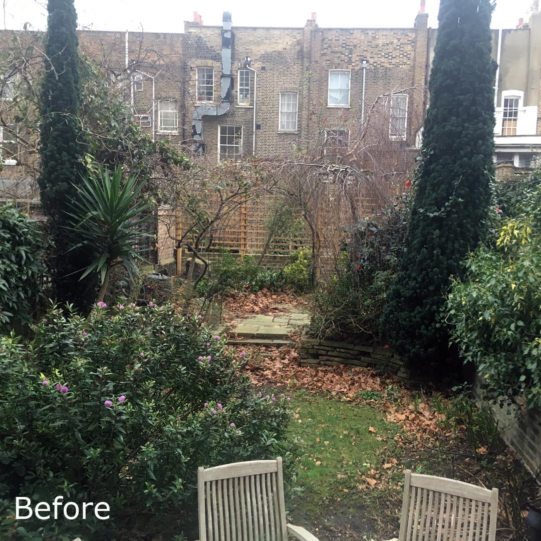 Before the redesign the garden was not an inviting outdoor space to spend time in.