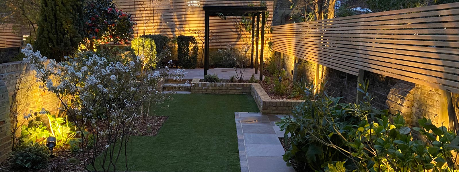 A landscape garden design project in Thornhill Square, Barnsbury, Islington, in London N1.