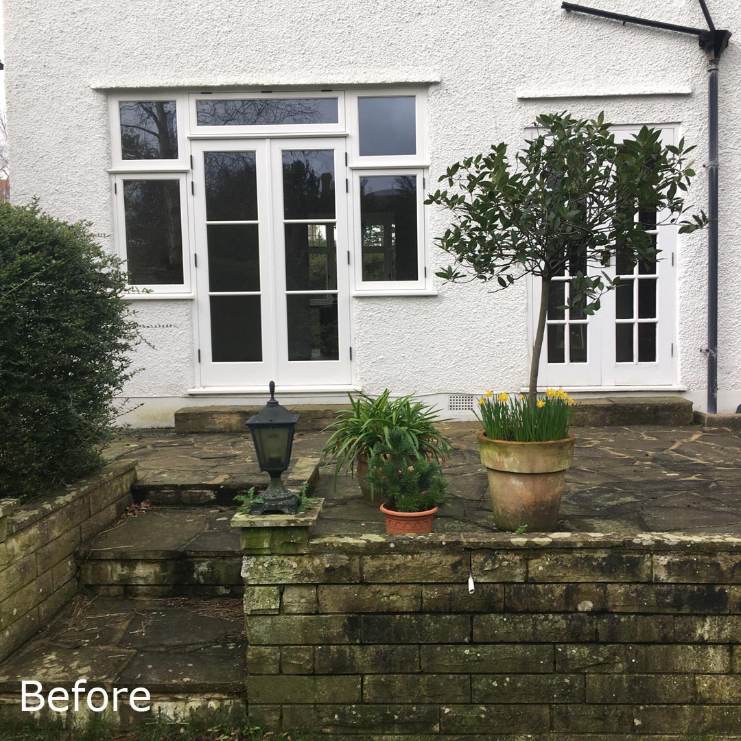 A picture of the Bromley garden before its transformation.