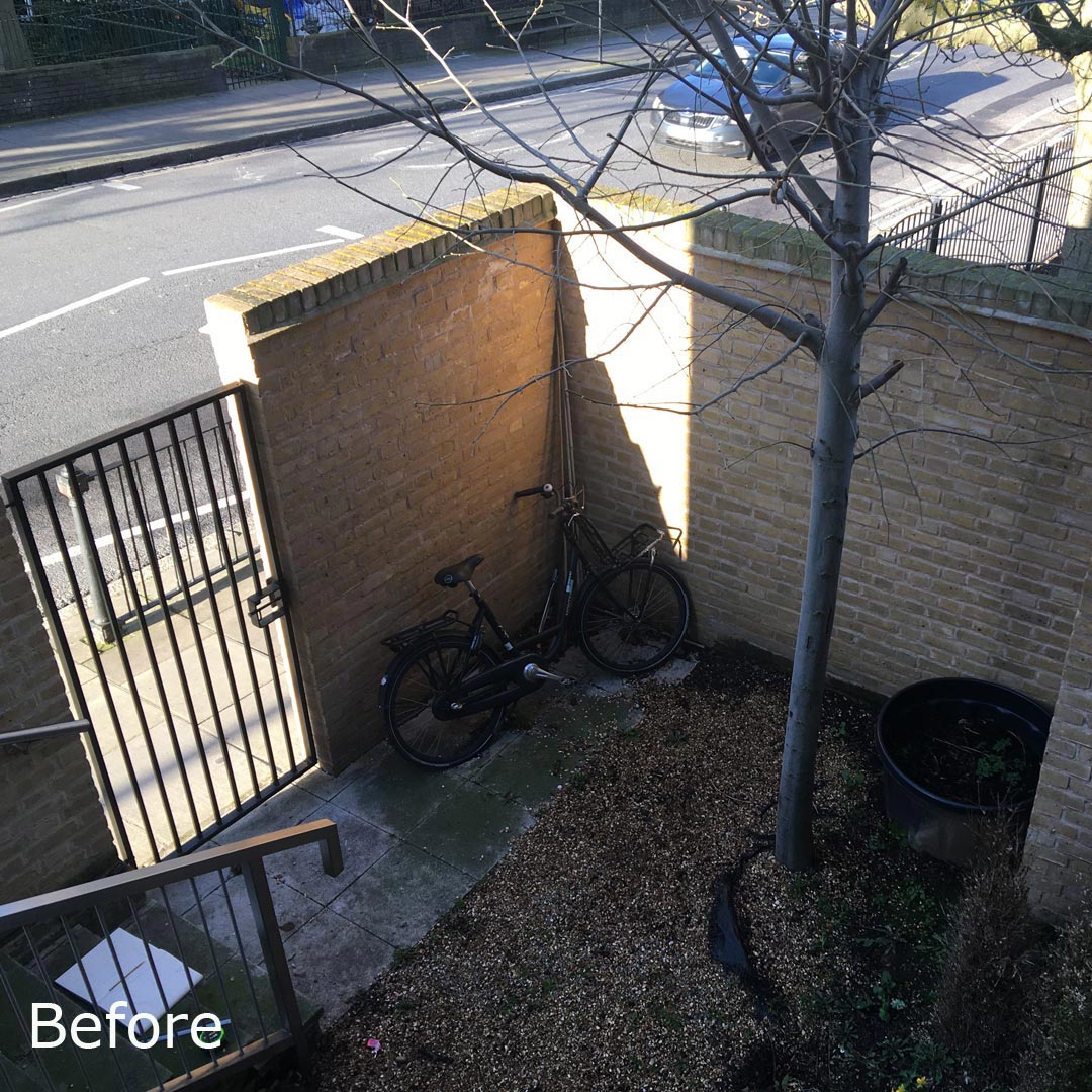 Previously the space was not being used other than for the storage of a bicycle.