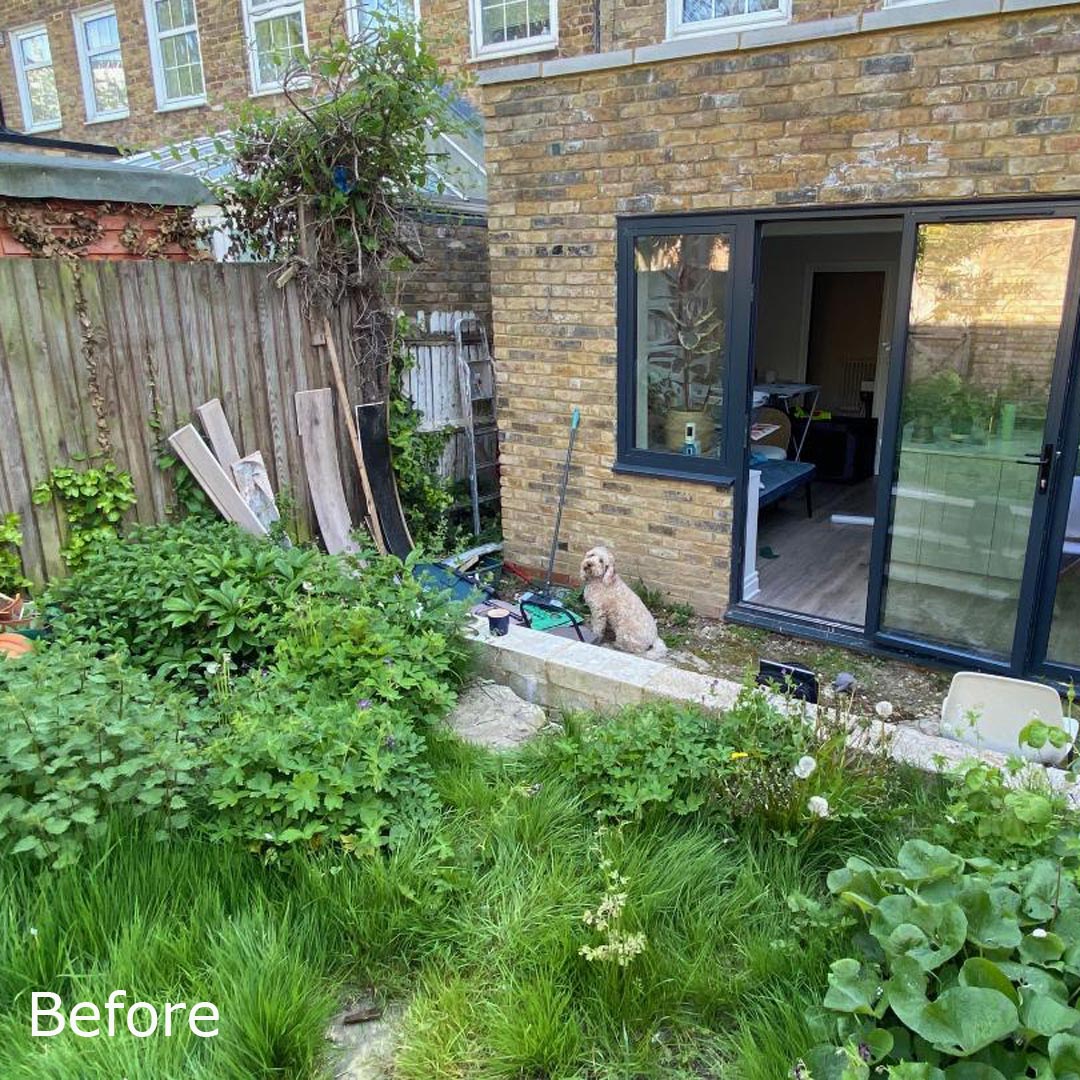 Before, this Islington garden was not a safe space for a dog.