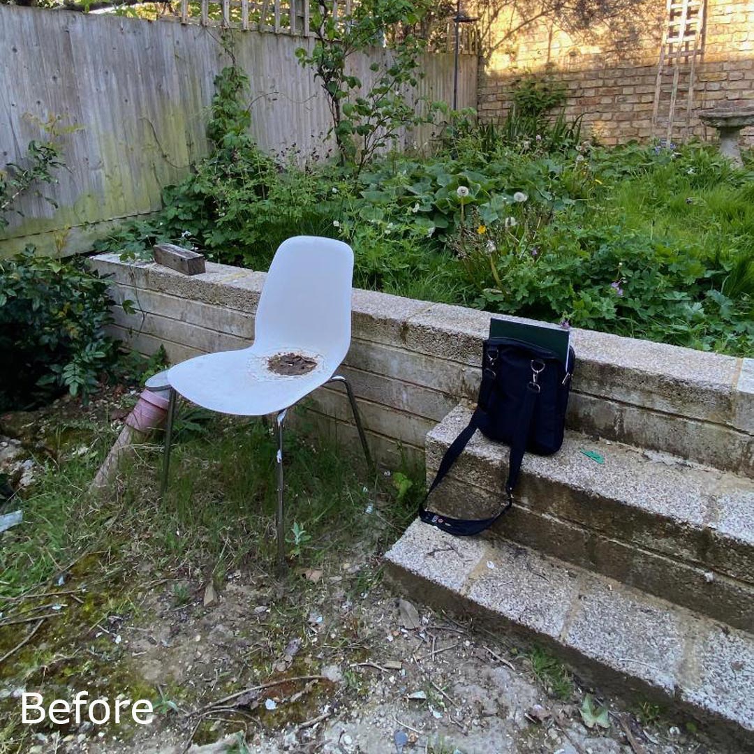 This garden was an unused space that saw little use.